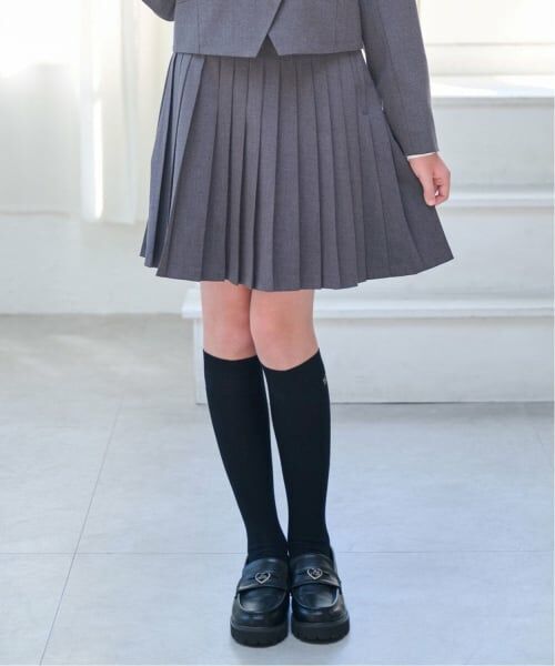 mezzo piano junior / メゾピアノジュニア スラックス・ドレスパンツ | 細プリーツスカパン（チャコール）