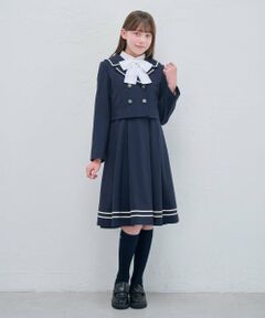 mezzo piano junior / メゾピアノジュニア セットアップ | セーラーショートジャケット&ジャンパースカートセット