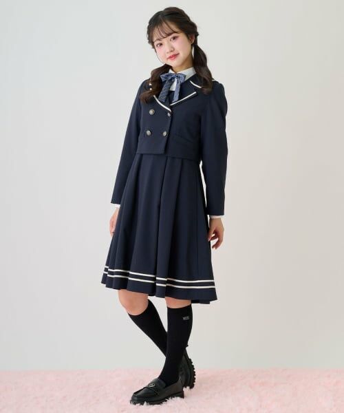 mezzo piano junior / メゾピアノジュニア セットアップ | セーラーショートジャケット&ジャンパースカートセット | 詳細20