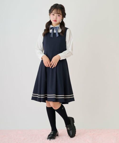 mezzo piano junior / メゾピアノジュニア セットアップ | セーラーショートジャケット&ジャンパースカートセット | 詳細22