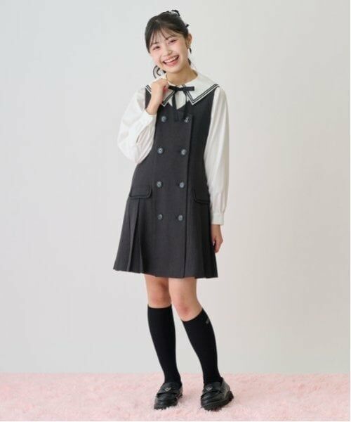 mezzo piano junior / メゾピアノジュニア ミニ・ひざ丈スカート | プリーツジャンパースカート | 詳細12