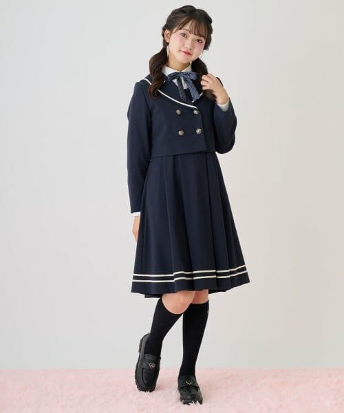 mezzo piano junior / メゾピアノジュニア ネクタイ | レジメンタル柄リボンタイ | 詳細6