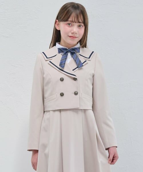 mezzo piano junior / メゾピアノジュニア ネクタイ | レジメンタル柄リボンタイ | 詳細7