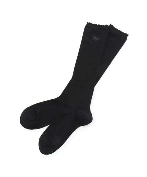 mezzo piano junior / メゾピアノジュニア ソックス | ワンポイントハイソックス（黒）