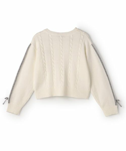 mezzo piano junior / メゾピアノジュニア ニット・セーター | サイドリボンニットプルオーバー | 詳細1