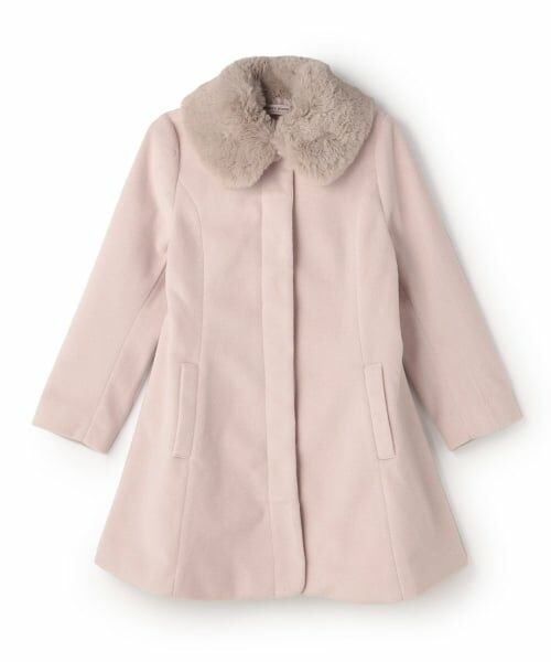 mezzo piano junior / メゾピアノジュニア その他アウター | ティペットつきコート（ライト ピンク）