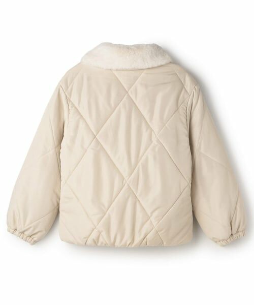 mezzo piano junior / メゾピアノジュニア ブルゾン | フェイクファーカラーキルティング中わたジャケット | 詳細1