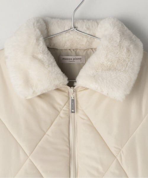 mezzo piano junior / メゾピアノジュニア ブルゾン | フェイクファーカラーキルティング中わたジャケット | 詳細2