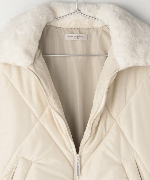 mezzo piano junior / メゾピアノジュニア ブルゾン | フェイクファーカラーキルティング中わたジャケット | 詳細3