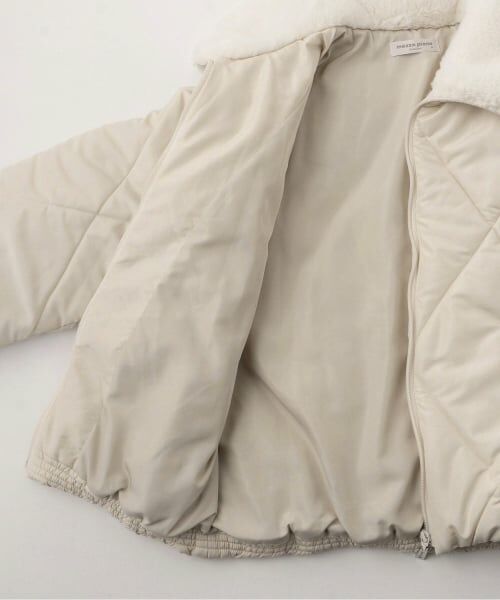 mezzo piano junior / メゾピアノジュニア ブルゾン | フェイクファーカラーキルティング中わたジャケット | 詳細7