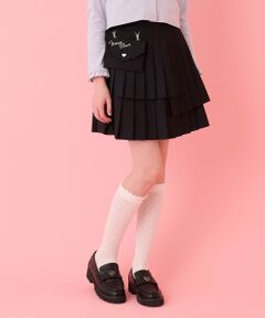 mezzo piano junior / メゾピアノジュニア ショート・ハーフ・半端丈パンツ | レターポーチつき3段プリーツスカパン