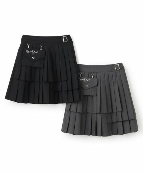 mezzo piano junior / メゾピアノジュニア ショート・ハーフ・半端丈パンツ | レターポーチつき3段プリーツスカパン | 詳細15