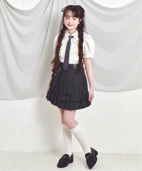 mezzo piano junior / メゾピアノジュニア ショート・ハーフ・半端丈パンツ | レターポーチつき3段プリーツスカパン | 詳細22