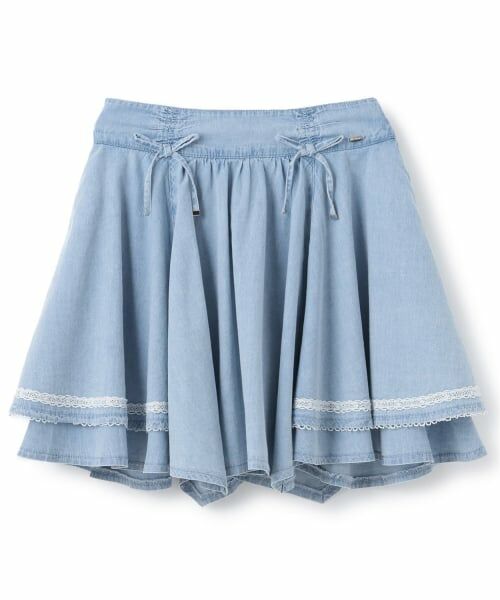 mezzo piano junior / メゾピアノジュニア ショート・ハーフ・半端丈パンツ | アソート素材イレギュラーヘムスカパン | 詳細11