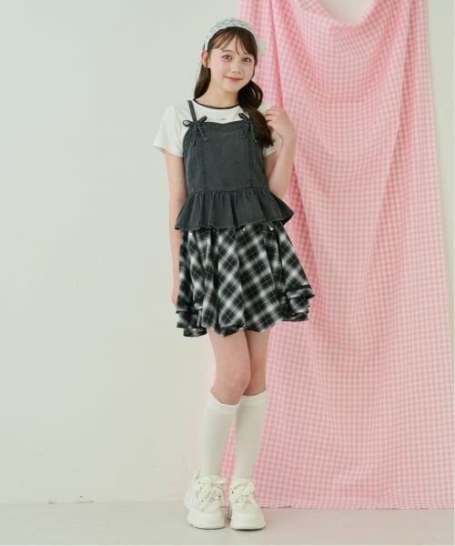 mezzo piano junior / メゾピアノジュニア ショート・ハーフ・半端丈パンツ | アソート素材イレギュラーヘムスカパン | 詳細16