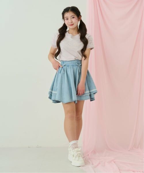mezzo piano junior / メゾピアノジュニア ショート・ハーフ・半端丈パンツ | アソート素材イレギュラーヘムスカパン | 詳細18