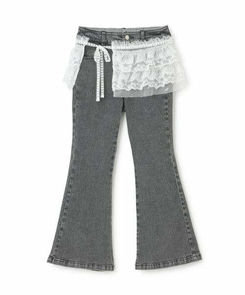 mezzo piano junior / メゾピアノジュニア その他パンツ | レースペプラムつき美脚フレアデニム | 詳細14