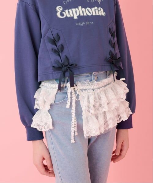 mezzo piano junior / メゾピアノジュニア その他パンツ | レースペプラムつき美脚フレアデニム | 詳細15
