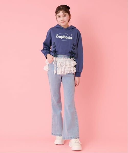 mezzo piano junior / メゾピアノジュニア その他パンツ | レースペプラムつき美脚フレアデニム | 詳細16