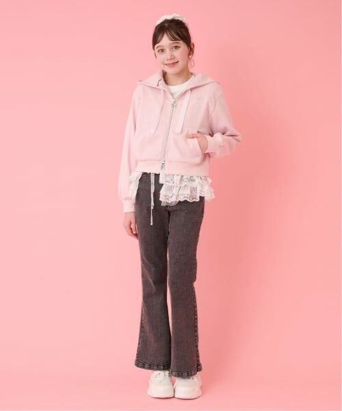mezzo piano junior / メゾピアノジュニア その他パンツ | レースペプラムつき美脚フレアデニム | 詳細17