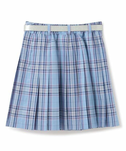 mezzo piano junior / メゾピアノジュニア ミニ・ひざ丈スカート | ラメベルトつきプリーツスカート | 詳細1