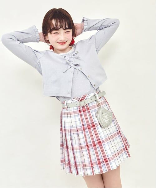 mezzo piano junior / メゾピアノジュニア ミニ・ひざ丈スカート | ラメベルトつきプリーツスカート | 詳細26