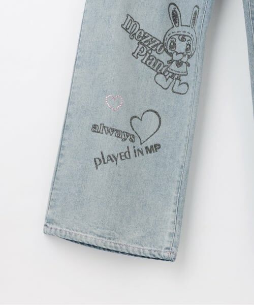 mezzo piano junior / メゾピアノジュニア その他パンツ | 【WEB限定】復刻ART♪ベリエちゃんキラキラデニムパンツ | 詳細8