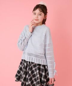 mezzo piano junior / メゾピアノジュニア ニット・セーター | ラメニット＆半袖Tシャツセット