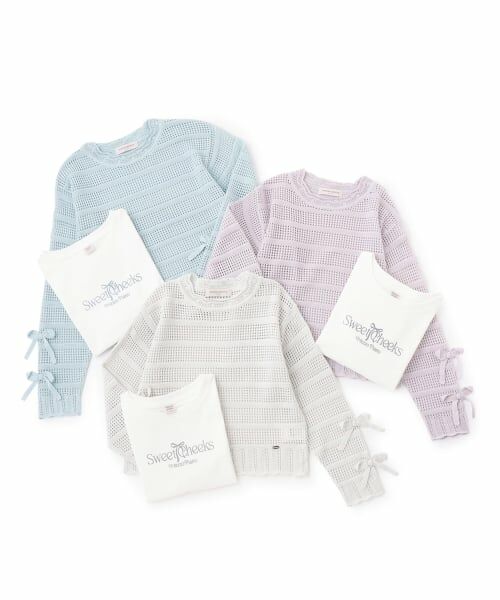 mezzo piano junior / メゾピアノジュニア ニット・セーター | ラメニット&半袖Tシャツセット | 詳細11