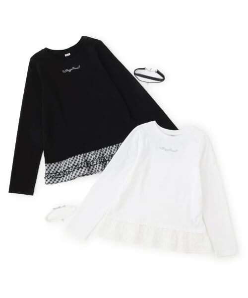 mezzo piano junior / メゾピアノジュニア Tシャツ | チョーカーつきレイヤード長袖Tシャツ | 詳細11