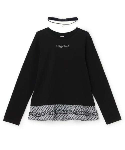 mezzo piano junior / メゾピアノジュニア Tシャツ | チョーカーつきレイヤード長袖Tシャツ | 詳細12