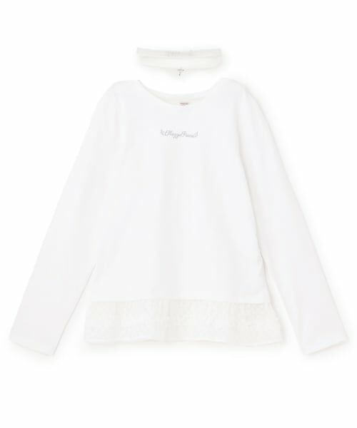 mezzo piano junior / メゾピアノジュニア Tシャツ | チョーカーつきレイヤード長袖Tシャツ | 詳細13