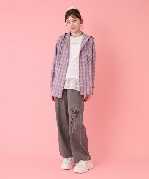 mezzo piano junior / メゾピアノジュニア Tシャツ | チョーカーつきレイヤード長袖Tシャツ | 詳細15