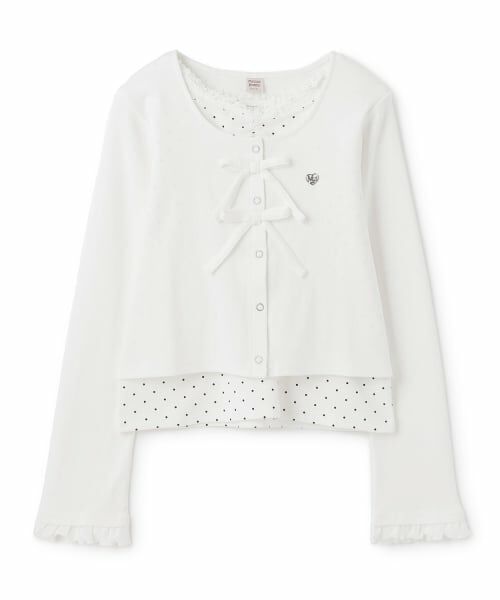 mezzo piano junior / メゾピアノジュニア カーディガン・ボレロ | カットソーカーディガン＆タンクトップセット | 詳細12