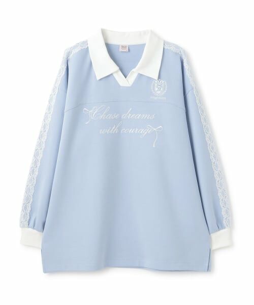 mezzo piano junior / メゾピアノジュニア Tシャツ | 袖レースユニホーム長袖Tシャツ | 詳細10