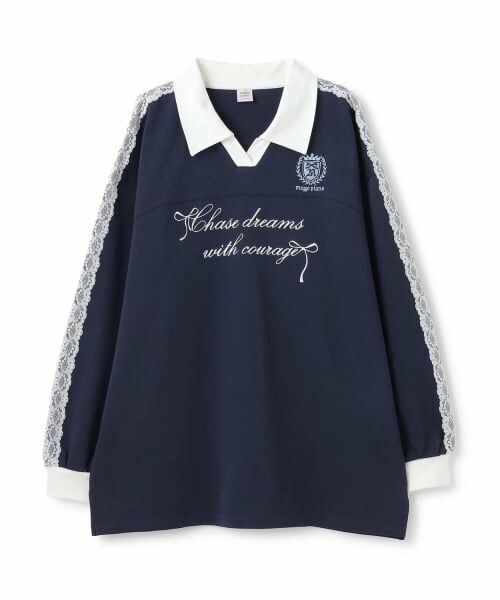 mezzo piano junior / メゾピアノジュニア Tシャツ | 袖レースユニホーム長袖Tシャツ | 詳細11