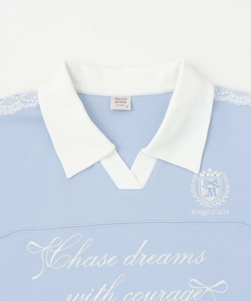 mezzo piano junior / メゾピアノジュニア Tシャツ | 袖レースユニホーム長袖Tシャツ | 詳細2