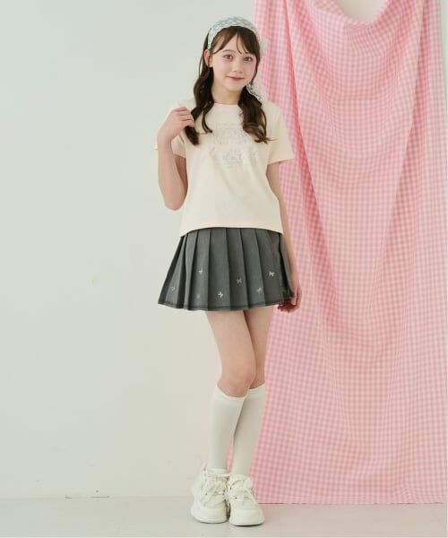 mezzo piano junior / メゾピアノジュニア Tシャツ | キラキラエンジェルキャットTシャツ | 詳細13