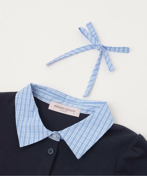 mezzo piano junior / メゾピアノジュニア Tシャツ | ドッキングレイヤードTシャツ | 詳細4