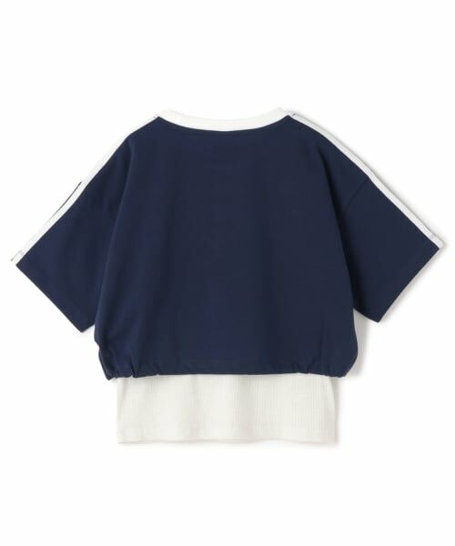 mezzo piano junior / メゾピアノジュニア Tシャツ | サイドラインレースアップリケTシャツ＆タンクトップセット | 詳細1