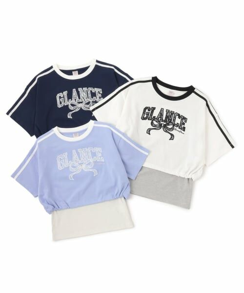 mezzo piano junior / メゾピアノジュニア Tシャツ | サイドラインレースアップリケTシャツ＆タンクトップセット | 詳細12
