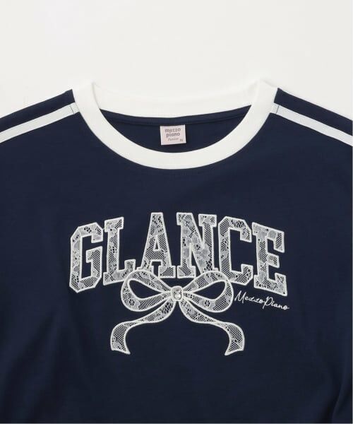 mezzo piano junior / メゾピアノジュニア Tシャツ | サイドラインレースアップリケTシャツ＆タンクトップセット | 詳細3