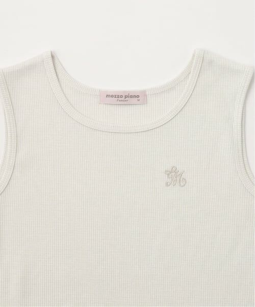 mezzo piano junior / メゾピアノジュニア Tシャツ | サイドラインレースアップリケTシャツ＆タンクトップセット | 詳細8