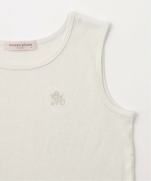 mezzo piano junior / メゾピアノジュニア Tシャツ | サイドラインレースアップリケTシャツ＆タンクトップセット | 詳細9