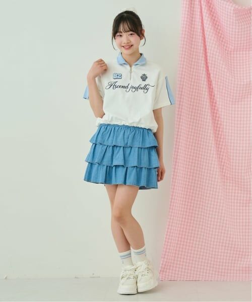 mezzo piano junior / メゾピアノジュニア Tシャツ | ハーフジップ半袖Tシャツ | 詳細15