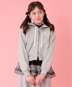 mezzo piano junior / メゾピアノジュニア パーカー | 【抗菌防臭】フードきらきらジップパーカ