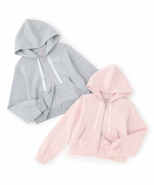 mezzo piano junior / メゾピアノジュニア パーカー | 【抗菌防臭】フードきらきらジップパーカ | 詳細11