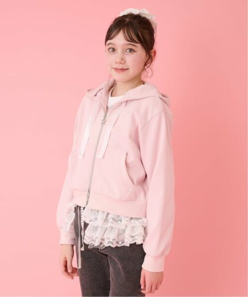 mezzo piano junior / メゾピアノジュニア パーカー | 【抗菌防臭】フードきらきらジップパーカ | 詳細16