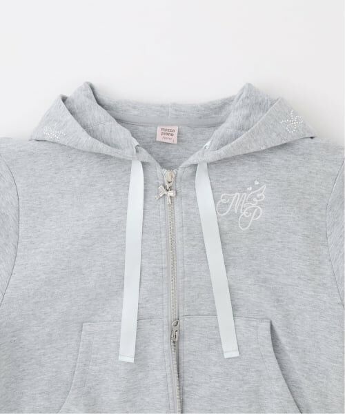 mezzo piano junior / メゾピアノジュニア パーカー | 【抗菌防臭】フードきらきらジップパーカ | 詳細2