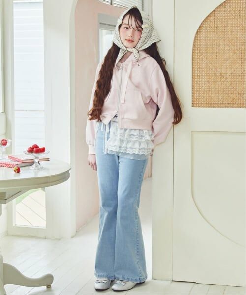 mezzo piano junior / メゾピアノジュニア パーカー | 【抗菌防臭】フードきらきらジップパーカ | 詳細22